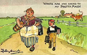 Traditional Nursery Rhyme Illustrations Prints: Where are you going to?