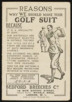 Vintage Golf Clothing Prints: GOLF SUIT