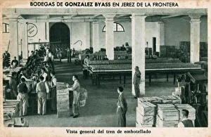 Gonzalez Byass warehouse, Jerez de la Frontera, Cadiz, Spain Gonzalez Byass warehouse, Jerez de la Frontera, Cadiz, Spain