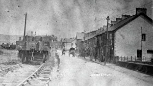 Gorseinon, street and railway, near Swansea, South Wales Gorseinon, street and railway, near Swansea, South Wales