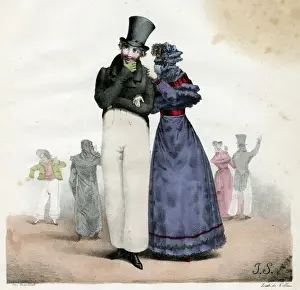 Early 19th-century Print: The Gossip - How the Devil does She know all that