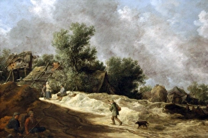 GOYEN, Jan Van (1596-1656). Dutchman painter. Outskirts of a GOYEN, Jan Van (1596-1656). Dutchman painter. Outskirts of a