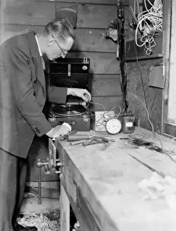 Science Inventions Of The Past Prints: Gramophone Alarm Clock
