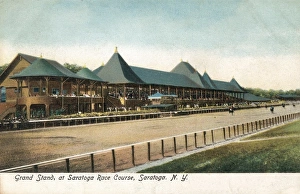 Grandstand at Saratoga Race Course, NY State, USA Grandstand at Saratoga Race Course, NY State, USA