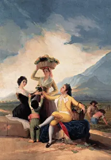 Historical Spanish Art Prints: The Grape Harvest