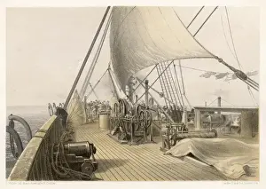 Great Eastern Ship Prints: Grappling Broken Cable
