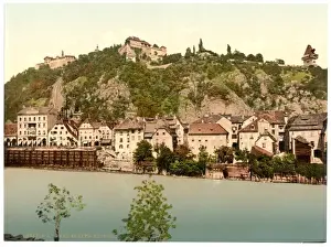 Old Coloured Photochrom Prints: Graz, electrical elevator, Styria, Austro-Hungary