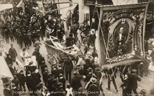 The Great Docks Strike of 1912 - Scene at Grays, Essex The Great Docks Strike of 1912 - Scene at Grays, Essex