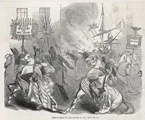 Great Native Procession in New York Print, 1854