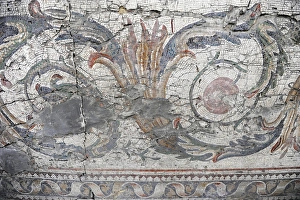 Great Palace Mosaic Museum. Byzantine style. Acanthus frieze Great Palace Mosaic Museum. Byzantine style. Acanthus frieze