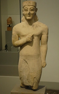 Greek Art. Cyprus. Kouros. It comes from Dali. 6th century B Greek Art. Cyprus. Kouros. It comes from Dali. 6th century B