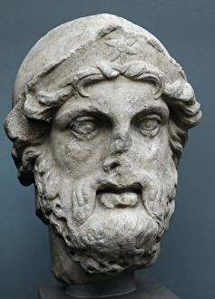 Greek general (stratetos). Bust. Marble Greek general (stratetos). Bust. Marble