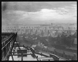 Grim Grimsby Print: Humber Storm Over Dockside Housing