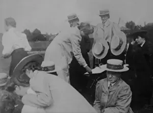Group Checking a Score or Map Print, 1905