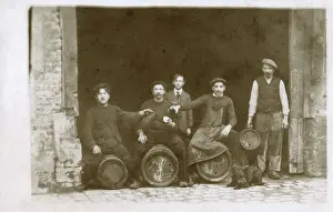 Working Men with Dog Print, France, circa 1920s