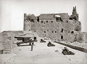 Guns and bombardment damage, Alexandria, Egypt, 1882 Guns and bombardment damage, Alexandria, Egypt, 1882