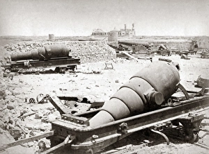 Guns and ruins after the bombardment, Alexandria, Egypt, 18 Guns and ruins after the bombardment, Alexandria, Egypt, 18