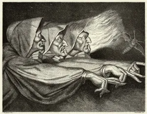Macbeth Print: The Witches Scene from 1863