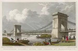 Hammersmith Bridge C1828 Suspension Print