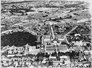 Prints of Hampstead Garden Suburb: aerial view Aerial View Prints: Hampstead Garden Suburb Print: Aerial View