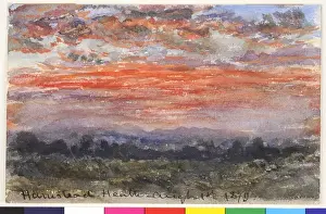 Prints of Hampstead Heath, Sunset Study (1879). Moore, James 1819 - 1883. Date: 1879 Hampstead Heath Prints: Hampstead Heath, Sunset Study Print (1879)