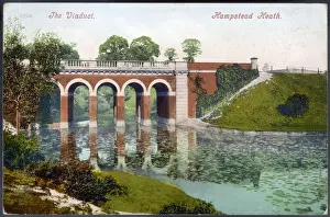 Prints of Hampstead Heath: the Viaduct Victorian Architecture Prints: Hampstead Heath Viaduct Print