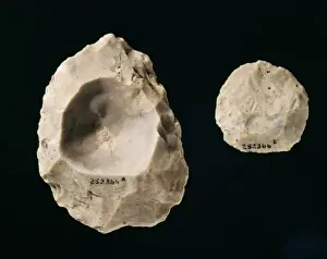 Hand-axe Flint Print with Rounded Spall Pot-Lid