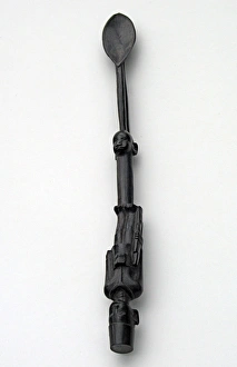 Hand-carved WWI African Black Wood Askari soldier - spoon Hand-carved WWI African Black Wood Askari soldier - spoon