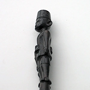 Hand-carved WWI African Black Wood Askari soldier - spoon Hand-carved WWI African Black Wood Askari soldier - spoon
