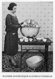 Vintage Washing Machine Prints: Hand-Driven Dish Washer