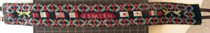 Handwoven belt, decorated with Allied Flags with poppies Handwoven belt, decorated with Allied Flags with poppies