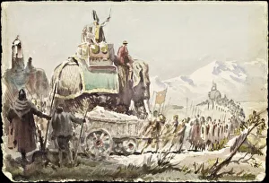 Hannibal and his army crosses the Alps Hannibal and his army crosses the Alps