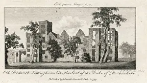 Elizabethan Architecture Prints: Hardwick Old Hall