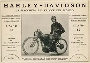 Harley-Davidson Prints: Harley-Davidson Print: Daytona Beach Land Speed Record