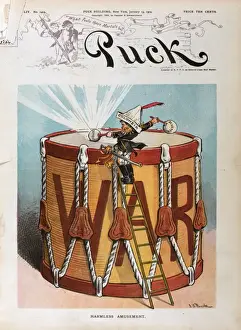 Puck Magazine Cartoons Prints: Harmless amusement