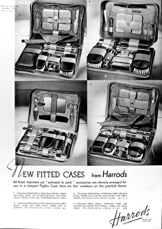 Harrods Advertisement for Toiletries Cases, 1935 Harrods Advertisement for Toiletries Cases, 1935