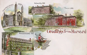Harvard University, Massachusetts, USA - Greetings Postcard Harvard University, Massachusetts, USA - Greetings Postcard