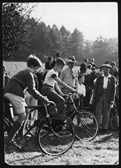 Surrey England Prints: Hascombe Fair Cyclists