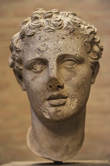 Head of Ares, god of war. Roman sculpture Head of Ares, god of war. Roman sculpture