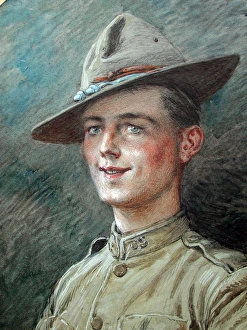 Head and shoulders oval portrait of an American Sergeant Head and shoulders oval portrait of an American Sergeant