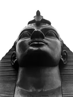 Egyptian Sculpture History Prints: Head of a Sphinx