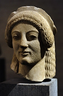 Head of an sphinx. East Pediments Group of the Temple of Ae Head of an sphinx. East Pediments Group of the Temple of Ae