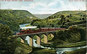 Headstone Viaduct Print, Derbyshire, England 1908
