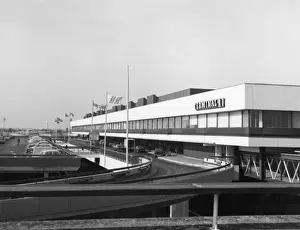 Prints of The brand new Terminal 1 buildings at London Heathrow Airport. Date: opened 1968 Aviation Prints: Heathrow Terminal One Print, 1968