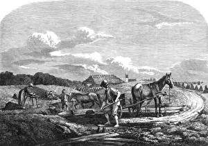 Denmark Peat Cutting Print 1860