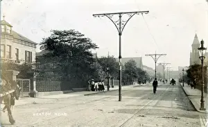 Prints of Heaton Road, Bradford, Yorkshire, England. Date: 1900s Bradford Prints: Heaton Road, Bradford Print, 1900s