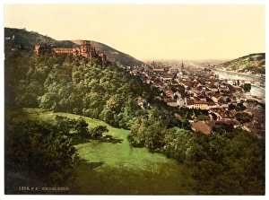 Heidelberg, seen from the Terrace, Baden, Germany Heidelberg, seen from the Terrace, Baden, Germany