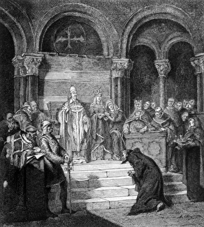 Heinrich IV does penance at Canossa Heinrich IV does penance at Canossa