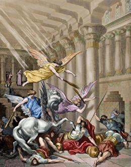 Heliodorus expulsed of the Temple of Jerusalem by heavenly m Heliodorus expulsed of the Temple of Jerusalem by heavenly m
