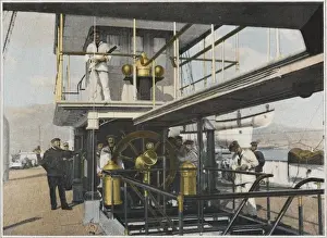 Historical Naval Images Prints: At the Helm